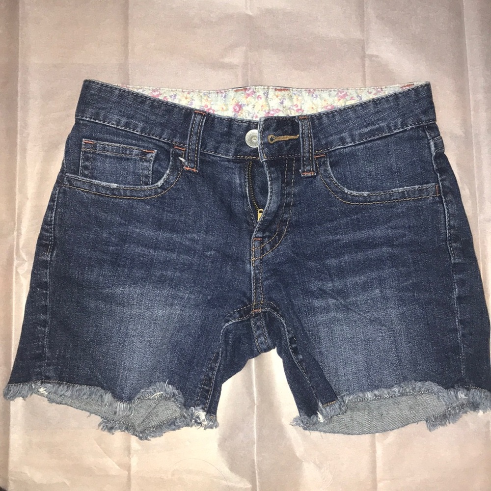 Floral Waisted Denim Shorts